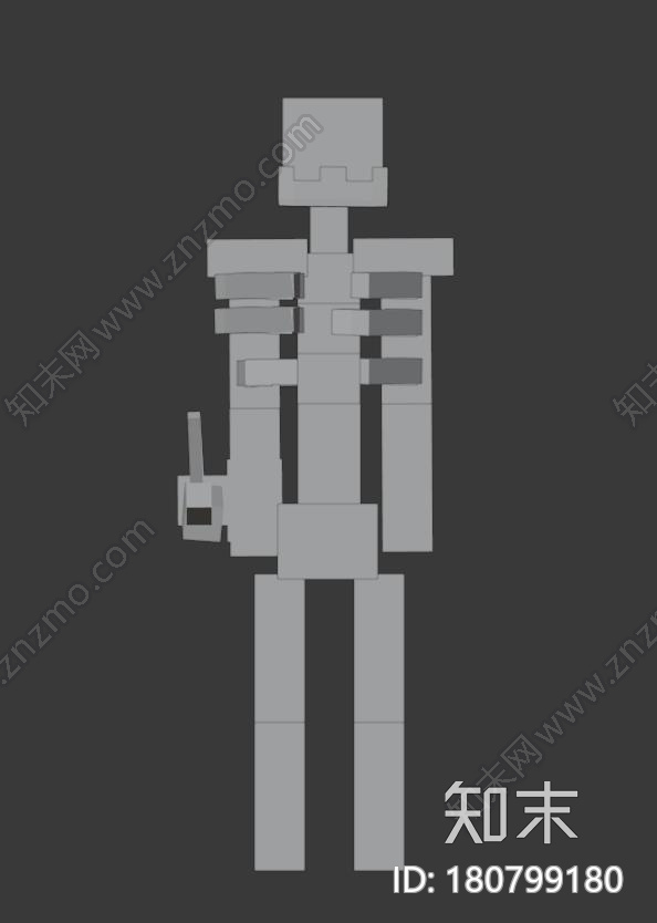rig我的世界变异骷髅射手弓手CG模型下载【ID:180799180】