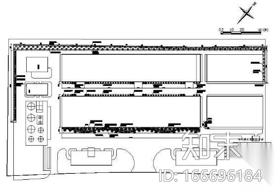 某工厂绿化方案平面图cad施工图下载【ID:166696184】