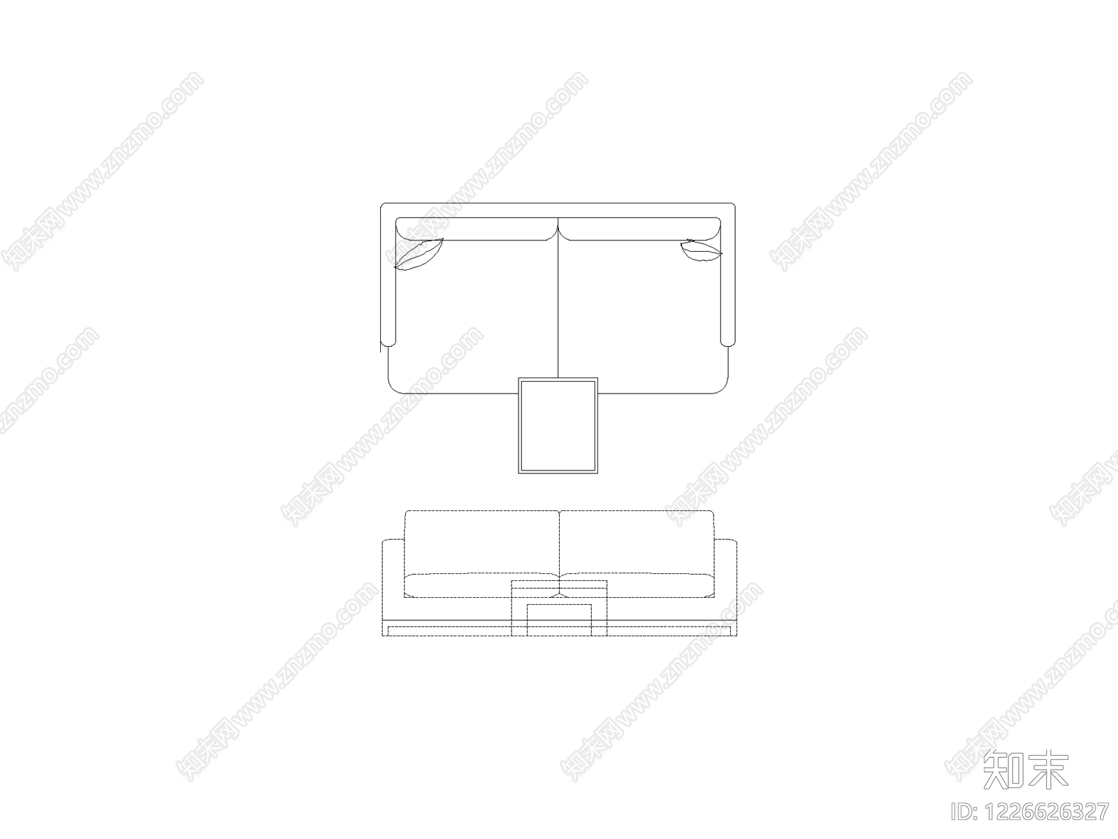 现代,意式沙发CAD图纸