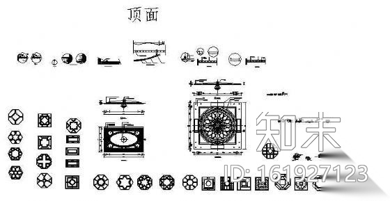 地面、天棚大样图cad施工图下载【ID:161927123】