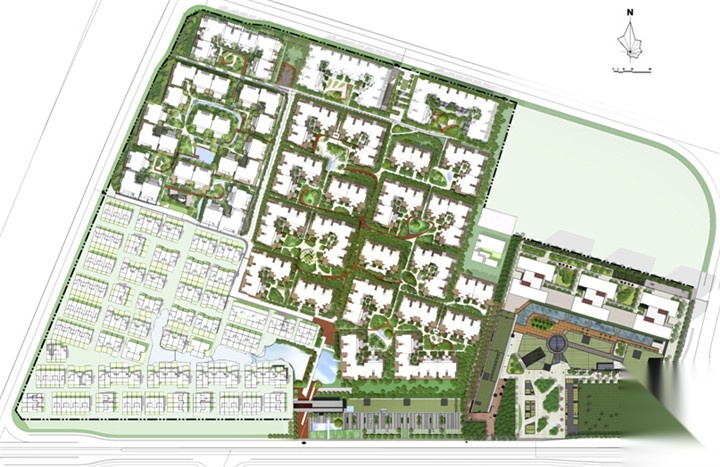 [重庆]英伦风大学城居住区景观方案设计（附261张实景...cad施工图下载【ID:161085146】