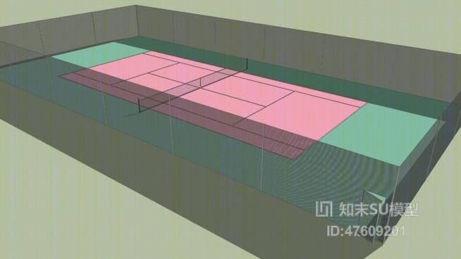 网球场SU模型下载【ID:619318639】