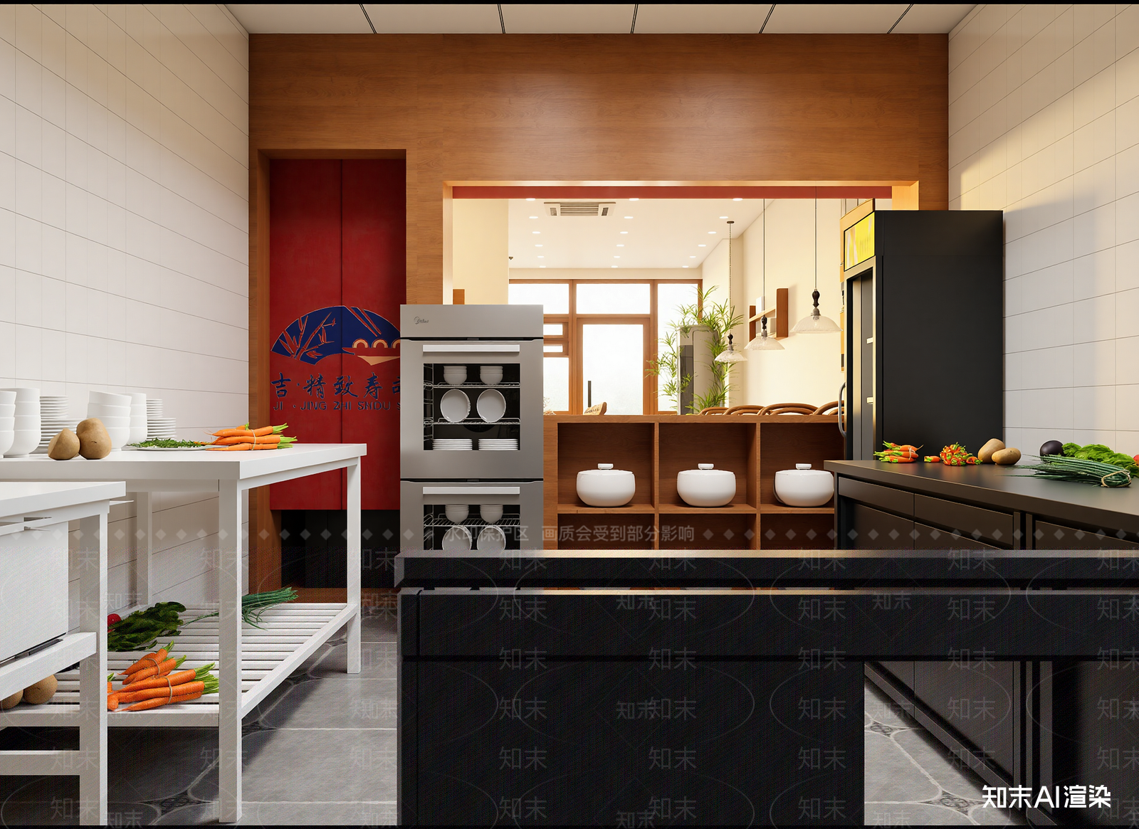 现代后厨3D模型下载【ID:1214120804】