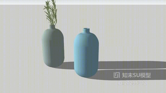 板条箱和桶佩里高花瓶6“高3”直径SU模型下载【ID:27295312】