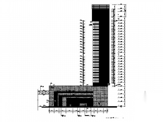 [深圳]超高层核心筒结构商业综合体建筑施工图cad施工图下载【ID:165606175】