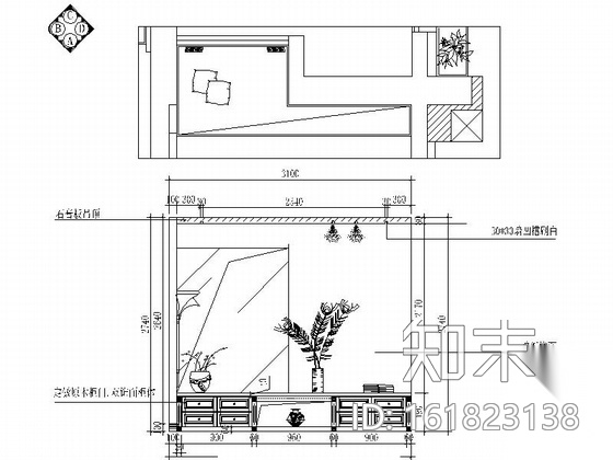 [陕西]高档住宅区现代风格三居室室内装修施工图（含效果...cad施工图下载【ID:161823138】