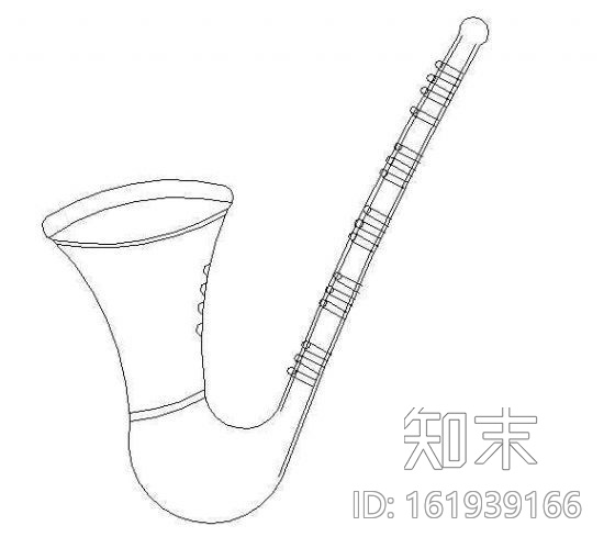 萨克斯cad施工图下载【ID:161939166】