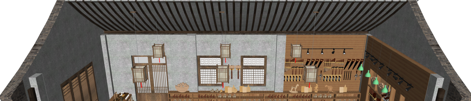 现代其他店铺SU模型下载【ID:1215939077】