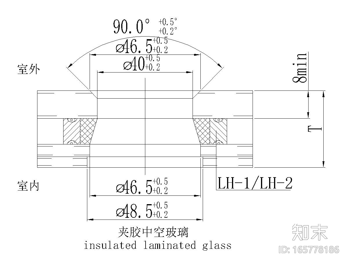 玻璃开孔施工图cad施工图下载【ID:165778186】