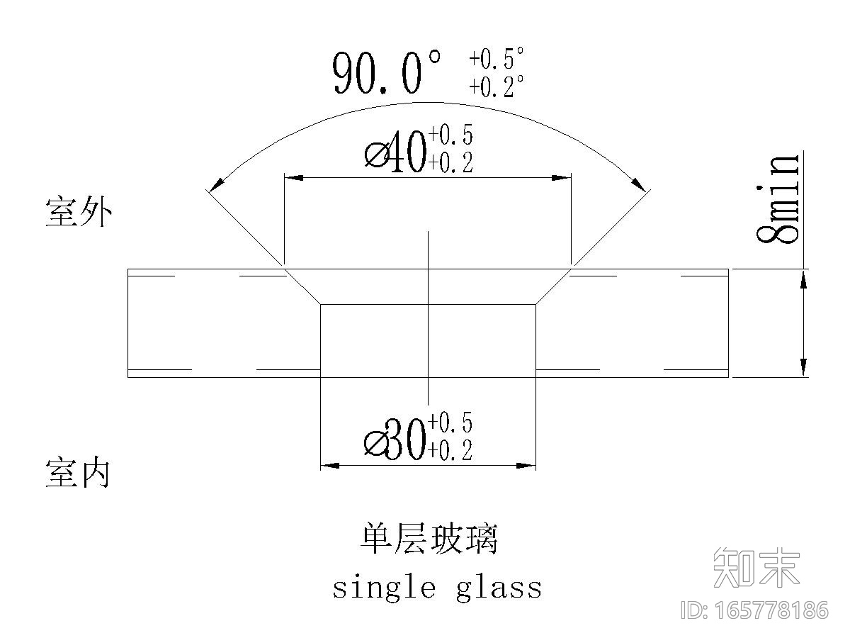 玻璃开孔施工图cad施工图下载【ID:165778186】