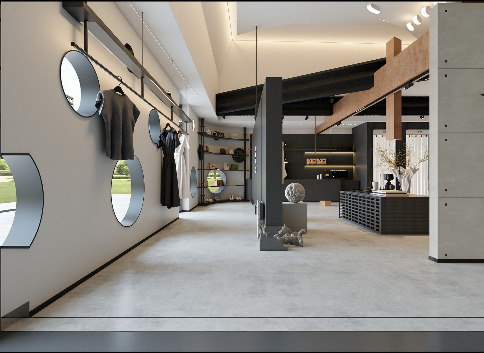 现代服装展厅3D模型下载【ID:1215023444】