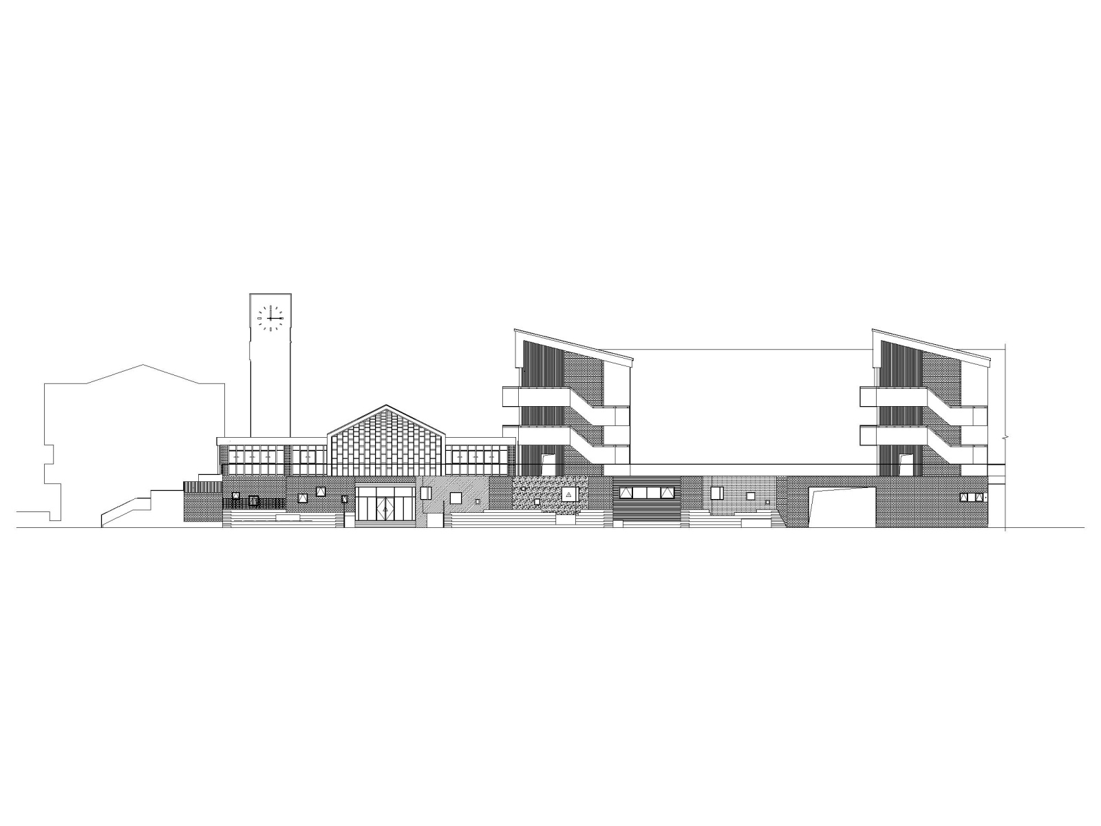 [上海]四层装配式框架结构小学建筑施工图cad施工图下载【ID:160722179】