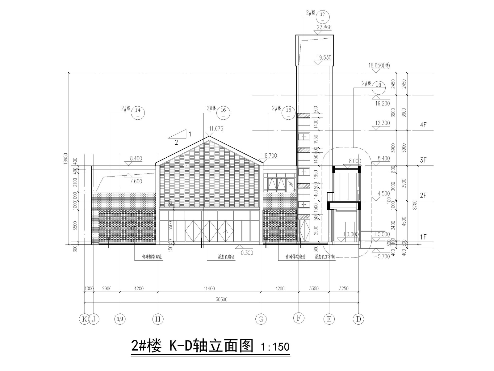 [上海]四层装配式框架结构小学建筑施工图cad施工图下载【ID:160722179】