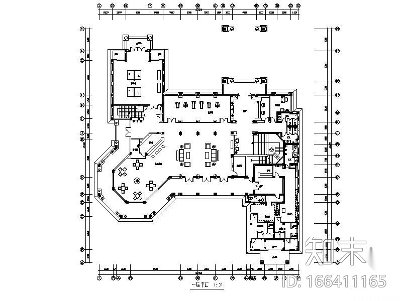 [浙江]某高档花园会所设计装修图cad施工图下载【ID:166411165】
