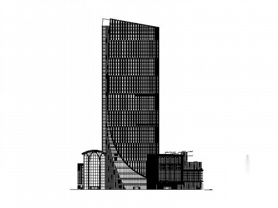 [黑龙江]四十一层玻璃幕墙国际商业综合体建筑施工图（1...施工图下载【ID:167029138】