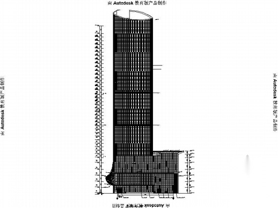 [黑龙江]四十一层玻璃幕墙国际商业综合体建筑施工图（1...施工图下载【ID:167029138】