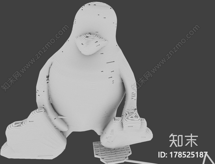 Linux企鹅3d打印模型下载【ID:178525187】