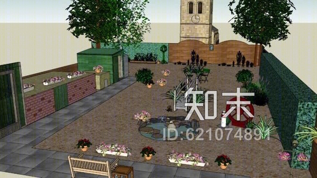 花园SU模型下载【ID:621074891】