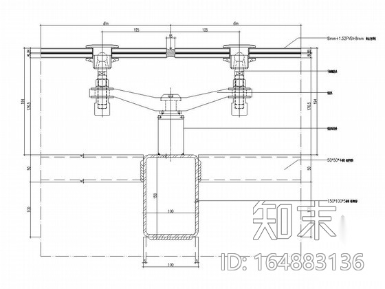 汽车坡道玻璃雨棚图纸及结构计算书cad施工图下载【ID:164883136】