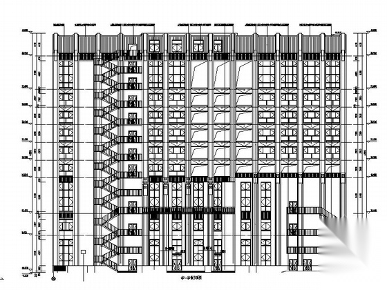 [哈尔滨]9层现代风格商务酒店建筑设计施工图（2016最新...cad施工图下载【ID:166447131】