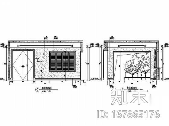 [北京]浓郁北美风情现代两层别墅样板间设计装修图（含...cad施工图下载【ID:167865176】