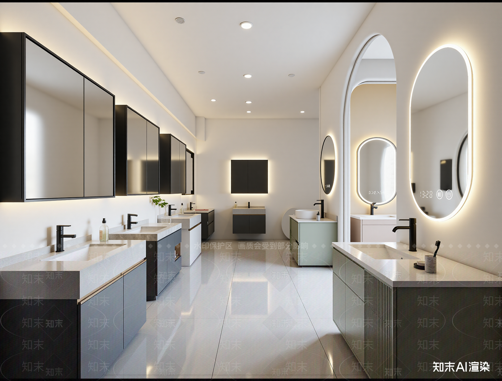 现代酒店卫生间3D模型下载【ID:1215159123】
