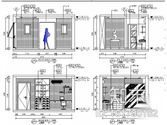 [常熟]迷你温馨三室两厅公寓室内施工图cad施工图下载【ID:161700182】