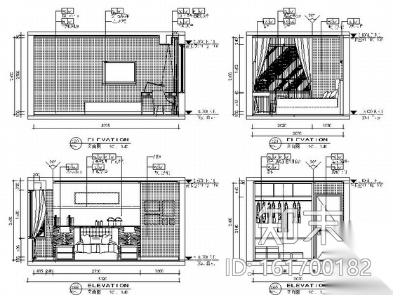 [常熟]迷你温馨三室两厅公寓室内施工图cad施工图下载【ID:161700182】