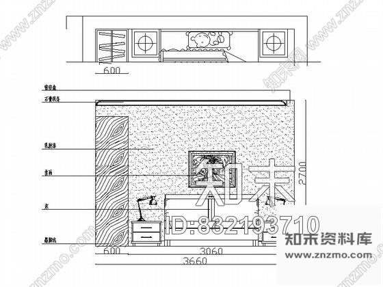 图块/节点南宁某中式样板房次卧立面含效果cad施工图下载【ID:832193710】