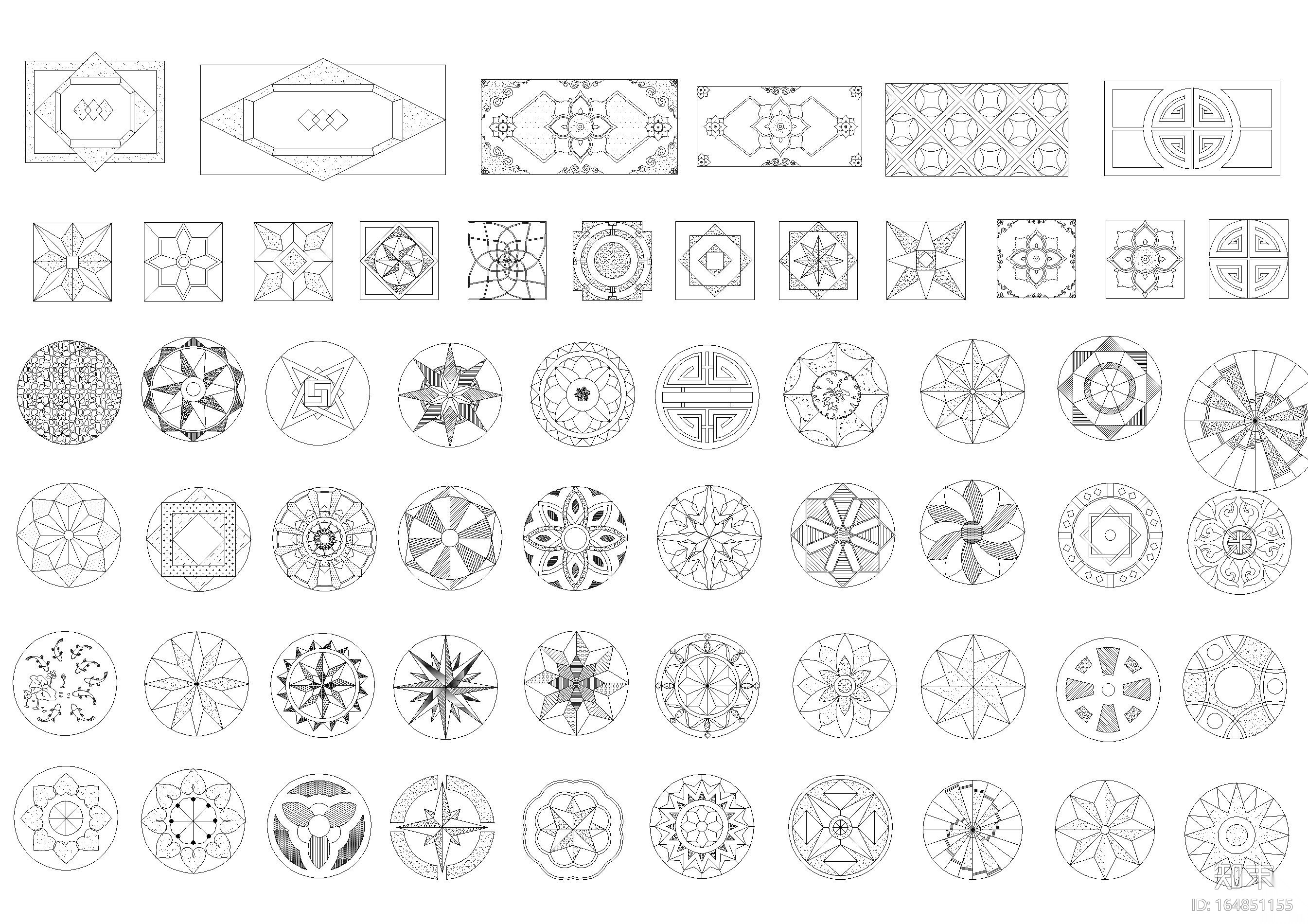 室内通用CAD装饰图块集合施工图下载【ID:164851155】