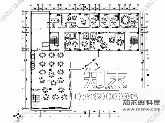 施工图星级酒店现代中式风餐厅室内装修图含效果cad施工图下载【ID:532005563】