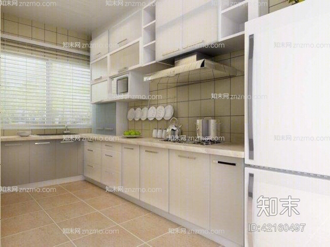 家居封闭厨房543D模型下载【ID:42160497】