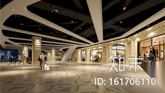 [广东]时尚潮流现代商场室内设计全套施工图cad施工图下载【ID:161706110】