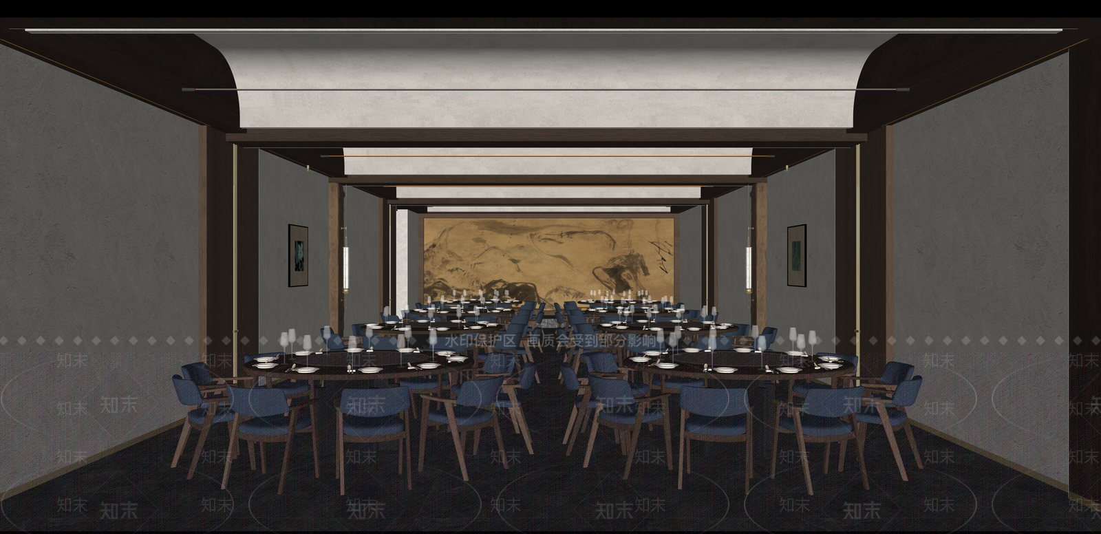 侘寂中餐厅SU模型下载【ID:1215206328】