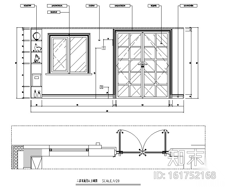 [辽宁]蓝白基调浪漫住宅空间设计施工图（附效果图）cad施工图下载【ID:161752168】