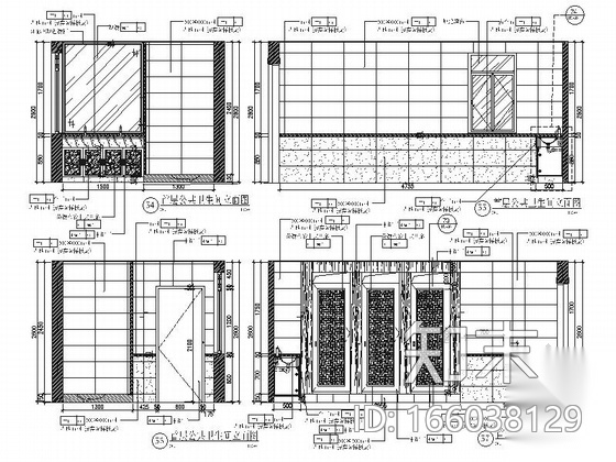 [湖北]高档新中式风格五星级酒店室内装修施工图（含效果...cad施工图下载【ID:166038129】