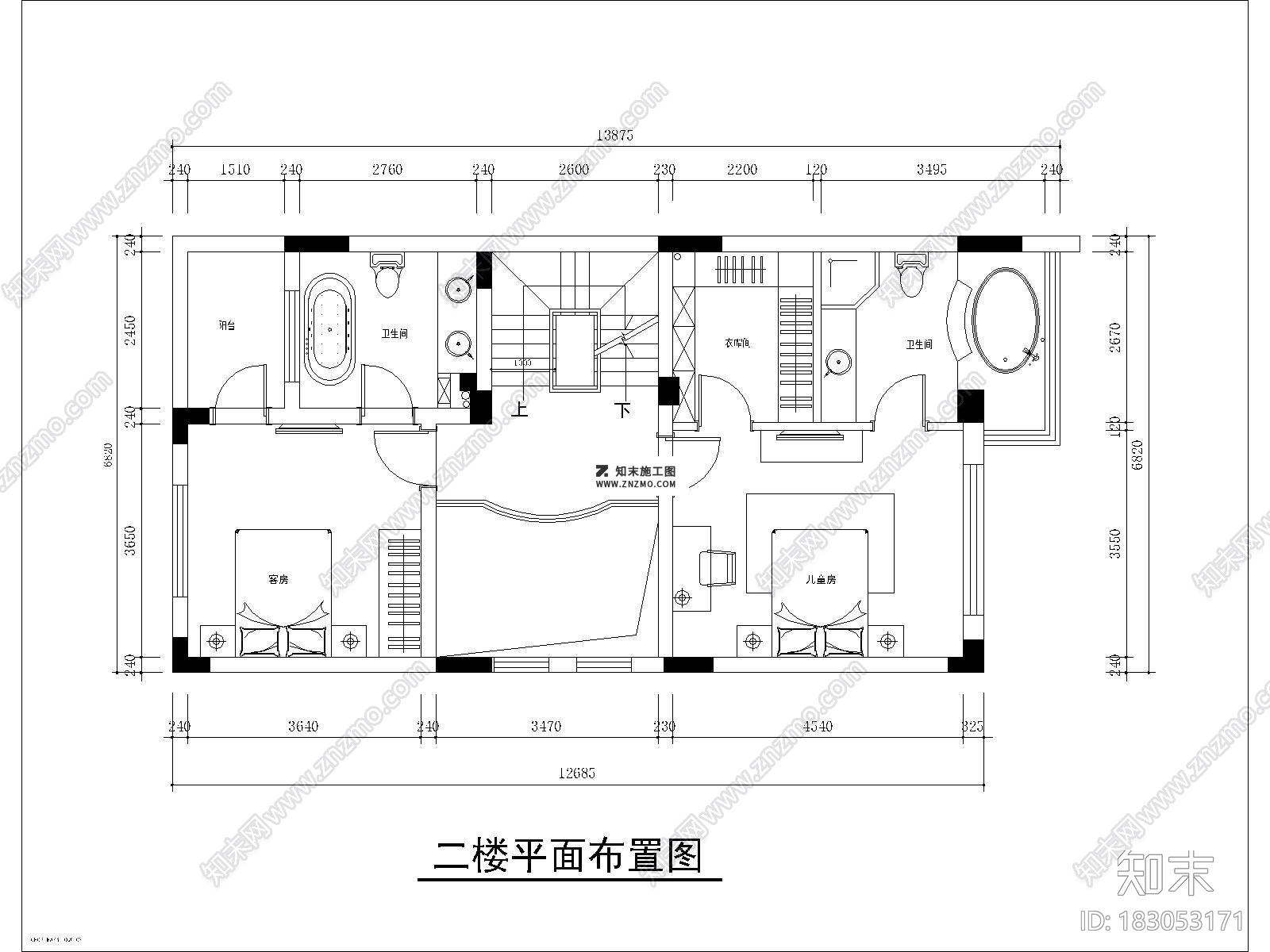 衡山一号别墅cad施工图加效果图，cad施工图下载【ID:183053171】