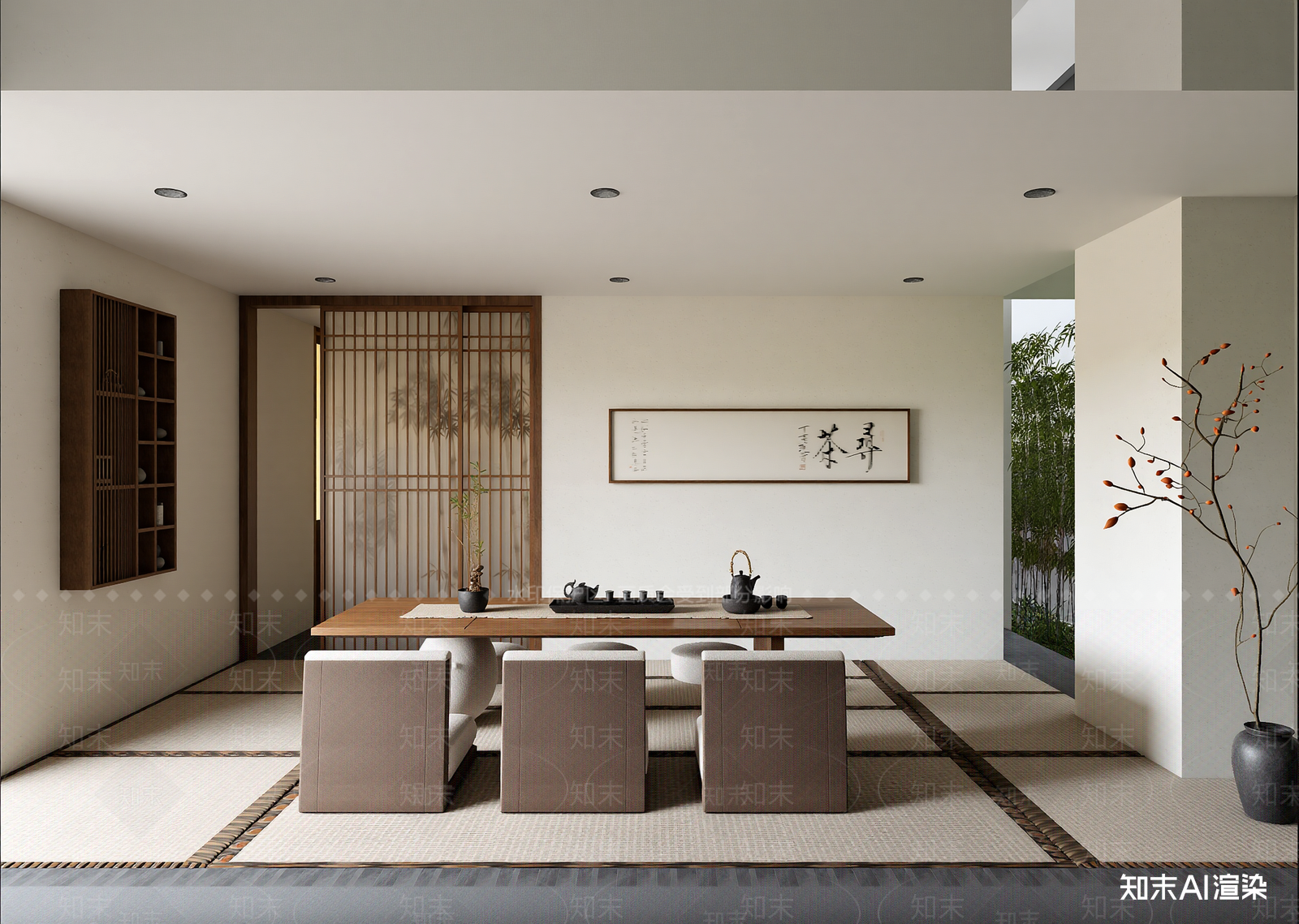 现代茶室3D模型下载【ID:1215152827】
