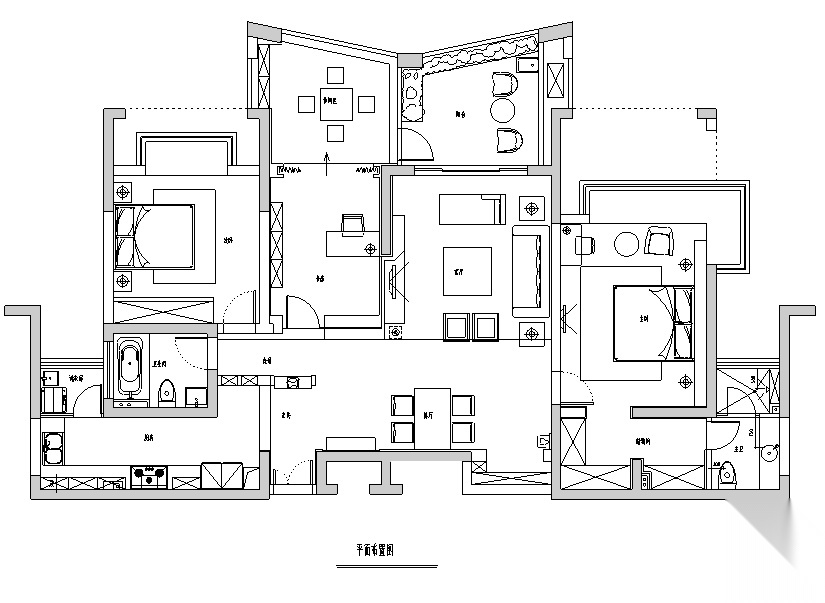 [江苏]现代简约原木三居室住宅空间设计施工图（附效果图...cad施工图下载【ID:160500187】