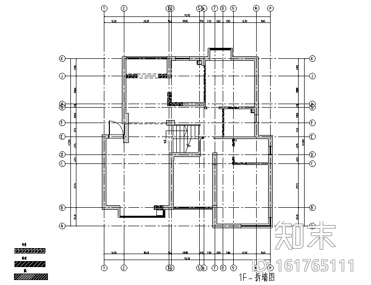 极简主义三居室住宅空间设计施工图（附效果图)cad施工图下载【ID:161765111】