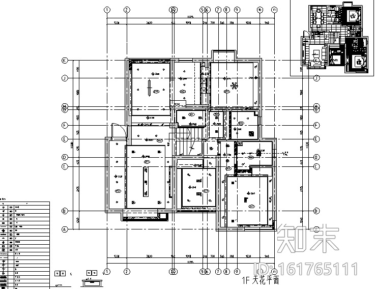 极简主义三居室住宅空间设计施工图（附效果图)cad施工图下载【ID:161765111】