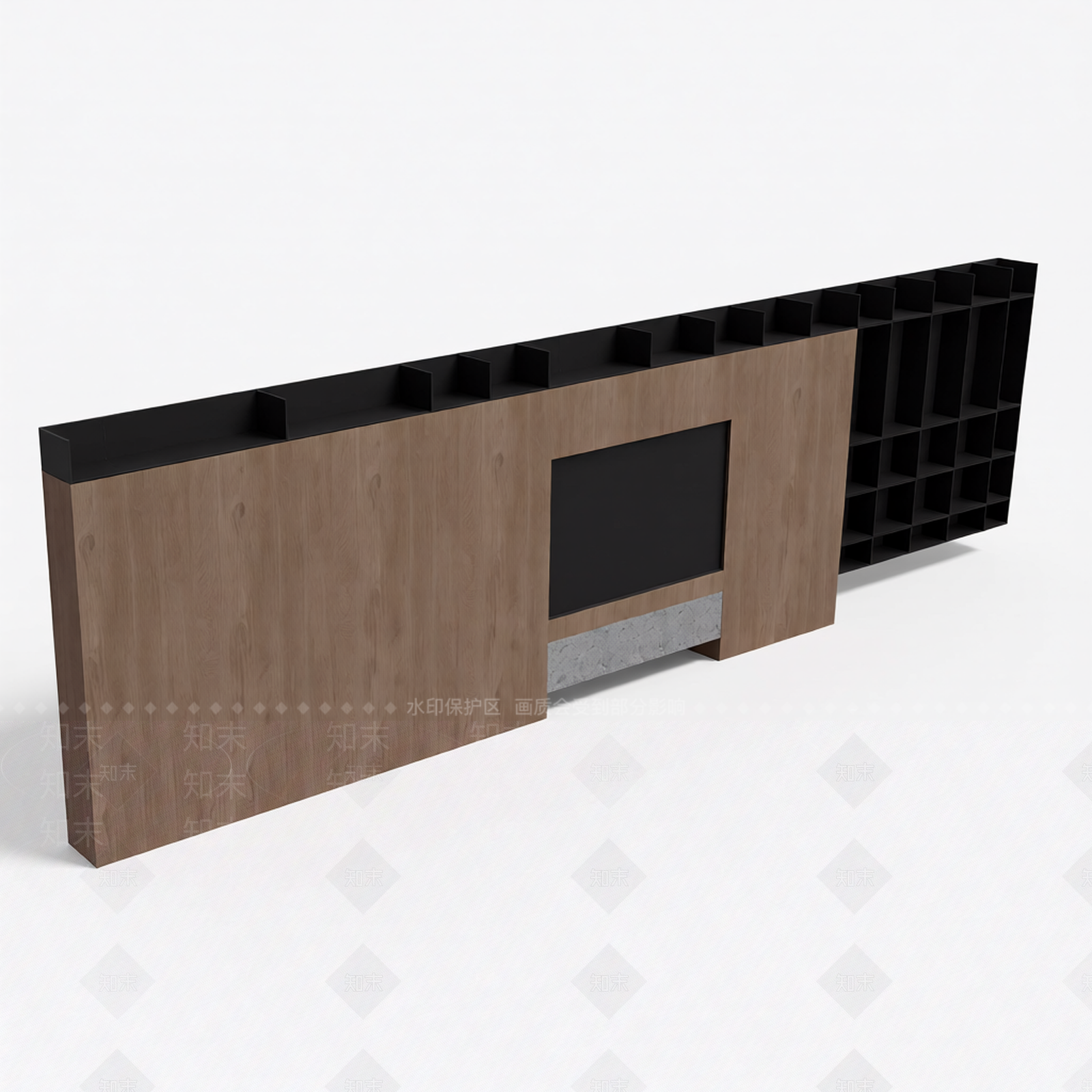 电视墙柜体组合3D模型下载【ID:1206202570】