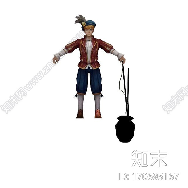 现代3D游戏角色垂钓人物CG模型下载【ID:170695167】