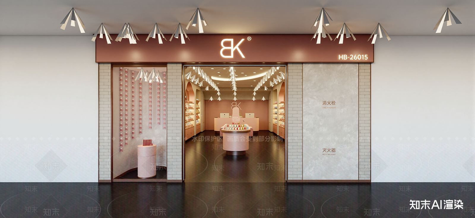 现代化妆品展台SU模型下载【ID:1222129492】