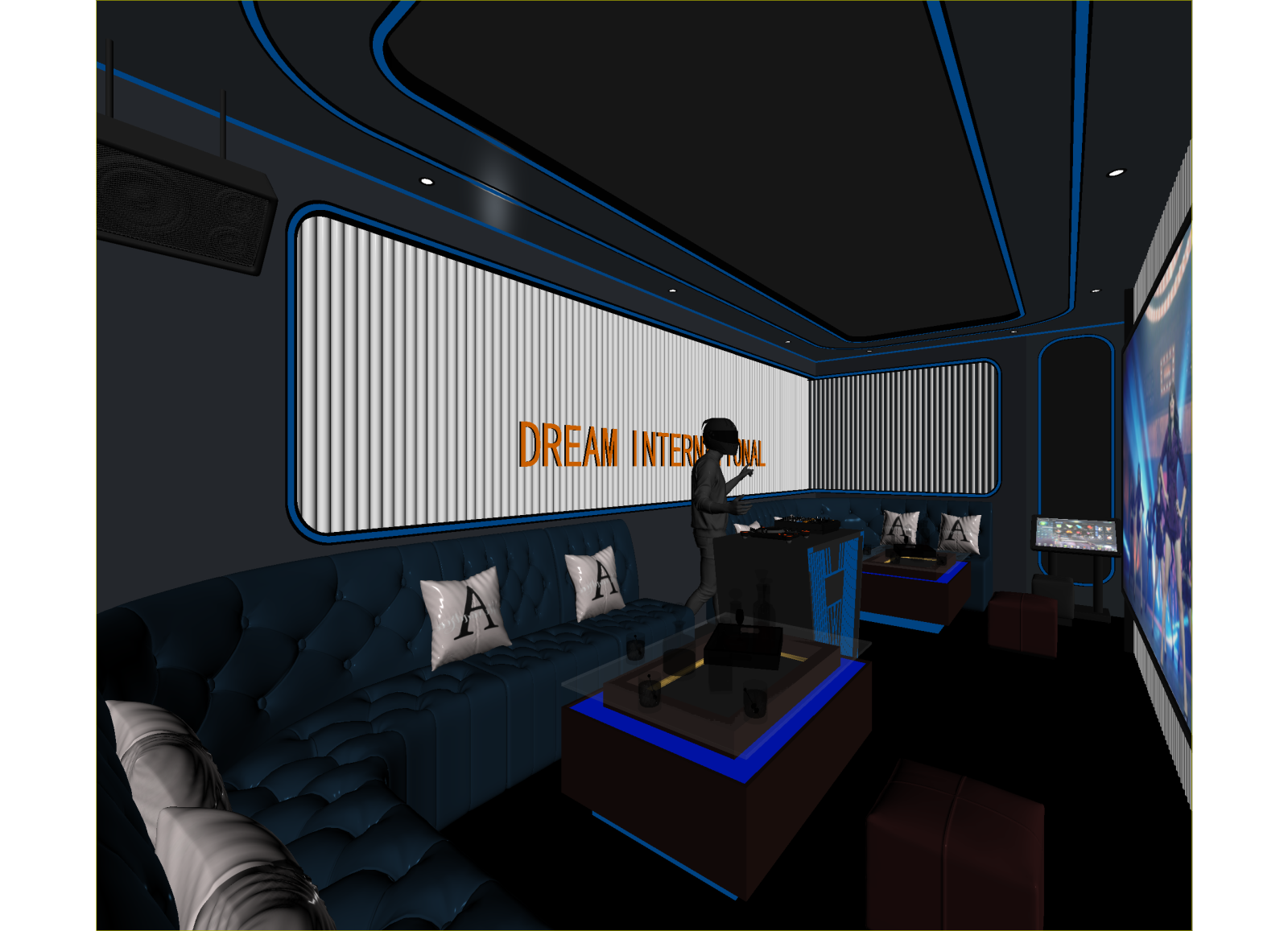 现代电竞房3D模型下载【ID:1214323305】