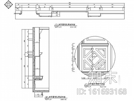 超级豪华别墅卧室室内设计装修图cad施工图下载【ID:161693168】