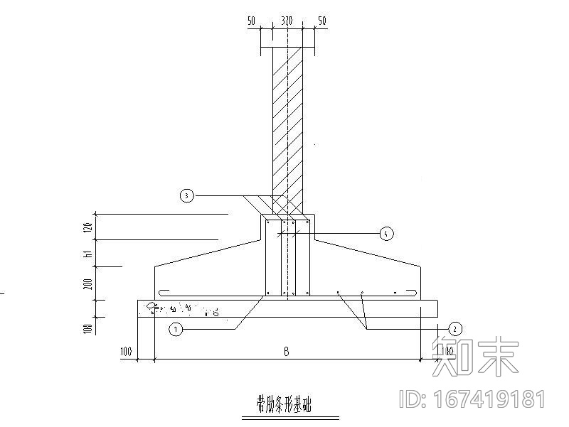 墙下钢筋混凝土条形基础详图施工图下载