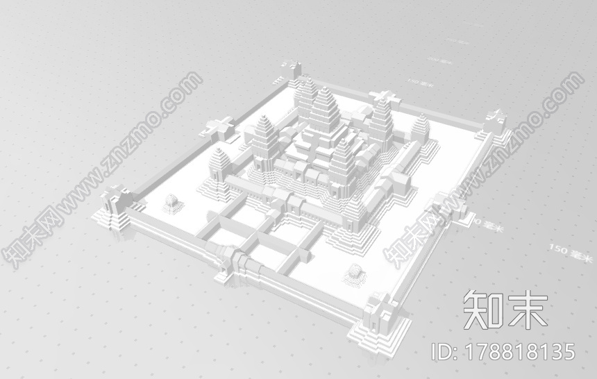 柬埔寨吴哥窟3d打印模型下载【ID:178818135】