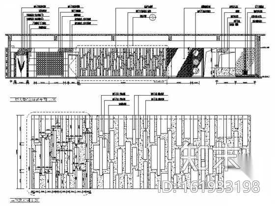 [惠州]连锁品牌酒店现代风格大堂装修施工图（含效果）cad施工图下载【ID:161933198】