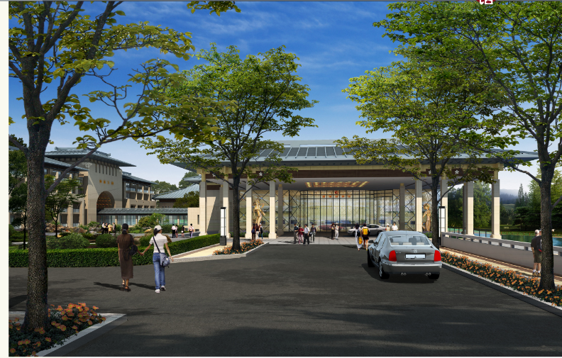 高层现代风格鹰潭迎宾馆建筑设计方案文本（含CAD）cad施工图下载【ID:151523182】